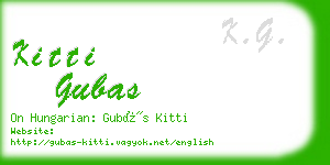 kitti gubas business card